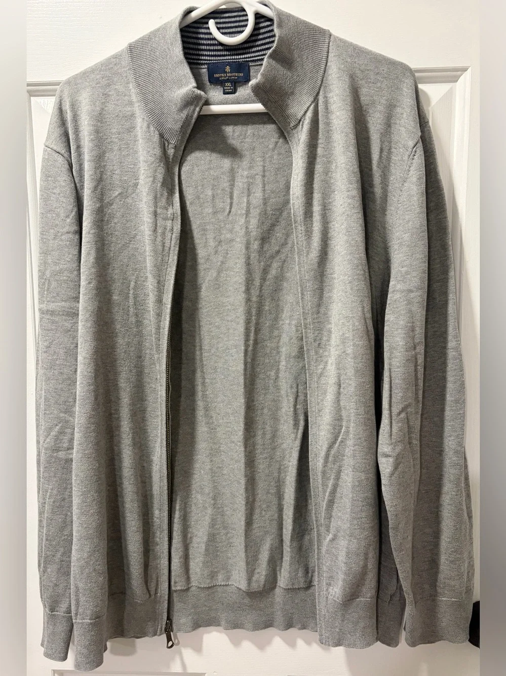 Books Brothers Men’s XXL Gray Supima Cotton Knit Sweater Pullover Classic Preppy